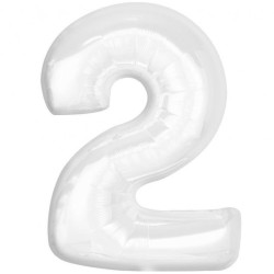 Balon foliowy biała Cyfra...