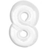 Balon foliowy biała Cyfra 8, 36"- 92 cm / 1 szt