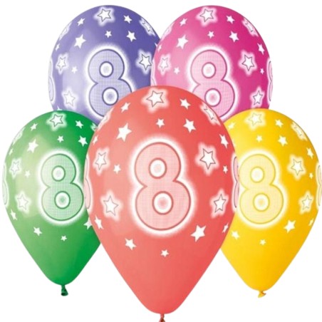 Lateksowe Balony Premium Hel z nadr. 8, 13 cali/ 5 szt.