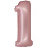 Balon foliowy różowa "cyfra 1", 30"- 76 cm /1szt