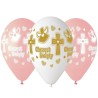 Lateksowe Balony Premium Hel Chrzest dziewczynki, 13 cali/ 25 szt.