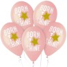 Lateksowe różowe Balony Premium Hel Born to Shine 13"/ 5 szt.