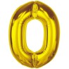 Balon foliowy złota "cyfra 0", 36"- 92 cm /1szt