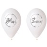 Lateksowe białe Balony Premium Hel Mąż i Żona, 13 cali/ 4 szt.