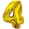 Balon foliowy złota "cyfra 4", 36"- 92 cm /1szt