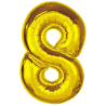 Balon foliowy złota "cyfra 8", 36"- 92 cm /1szt