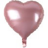 Balon foliowy różowy w kształcie serca, 18"- 46 cm /1szt