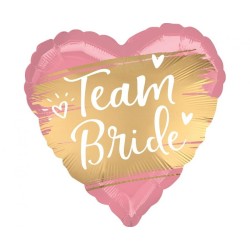 Foliowe Balony złote z napisem "Team Bride". 18"- 46 cm / 1 szt.(zapakowany)