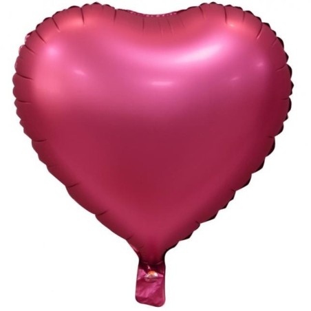 Balon foliowy różowy w kształcie serca, 18"- 46 cm /1szt