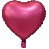 Balon foliowy różowy w kształcie serca, 18"- 46 cm /1szt