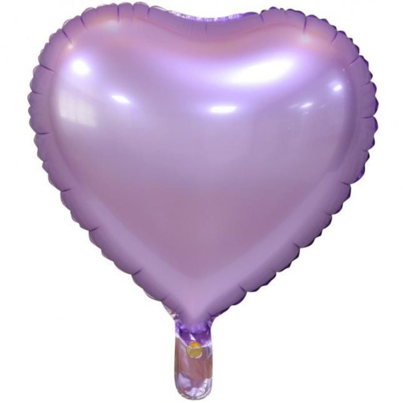 Balon foliowy fioletowy w kształcie serca, 18"- 46 cm /1szt