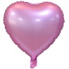 Balon foliowy różowy w kształcie serca, 18"- 46 cm /1szt