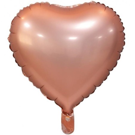 Balon foliowy różowe w kształcie serca, 18"- 46 cm /1szt