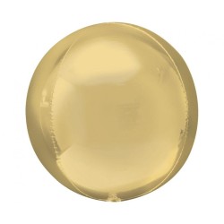 Foliowe złote balony w kształcie kuli, 16” - 40 cm. 1 szt.