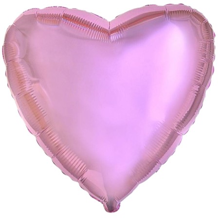 Balon foliowy różowy w kształcie serca, 18"- 46 cm /1szt