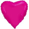 Balon foliowy różowy w kształcie serca, 18"- 46 cm /1szt
