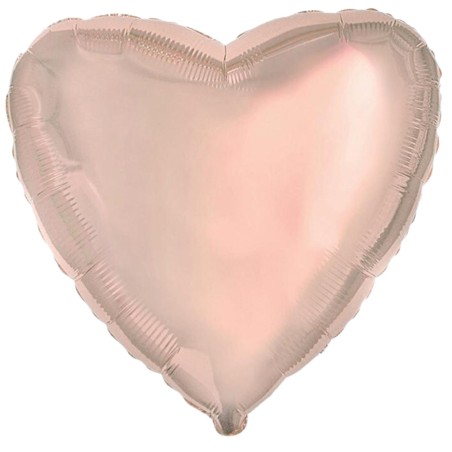 Balon foliowy różowy w kształcie serca, 18"- 46 cm /1szt