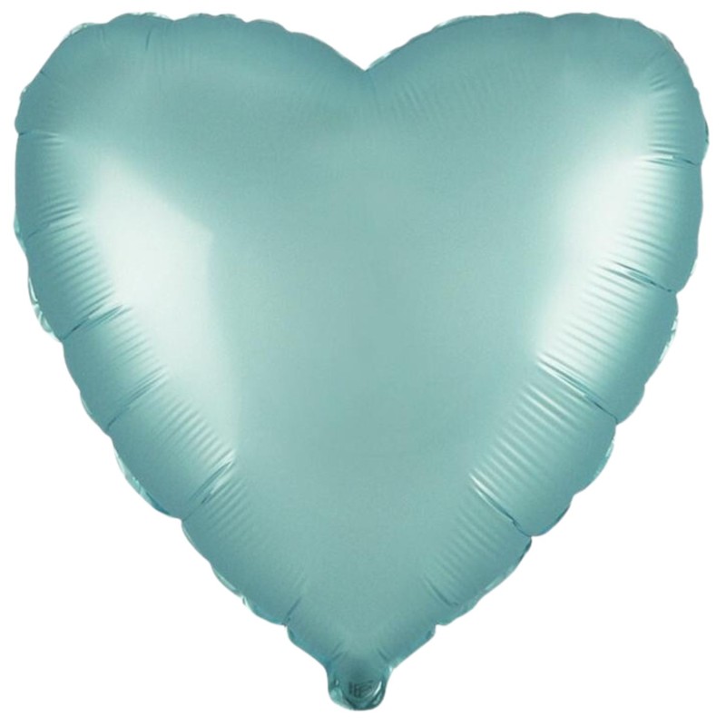 Balon foliowy niebieski w kształcie serca, 18"- 46 cm /1szt