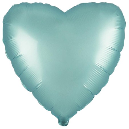 Balon foliowy niebieski w kształcie serca, 18"- 46 cm /1szt