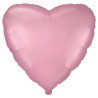 Balon foliowy różowy w kształcie serca, 18"- 46 cm /1szt