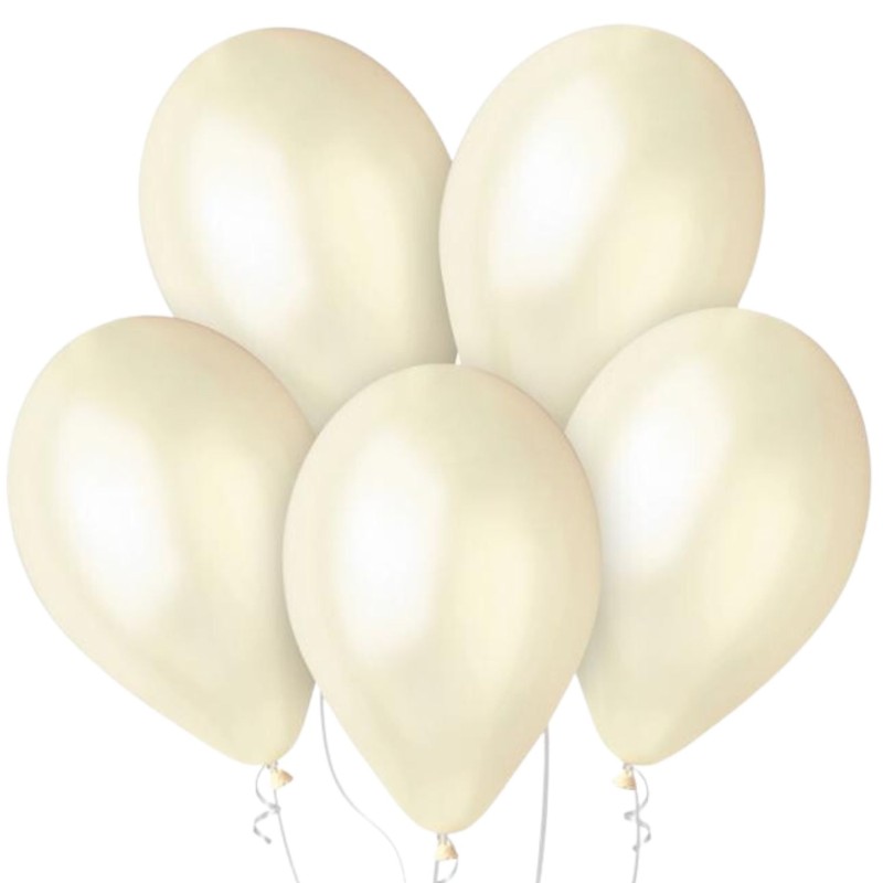 Lateksowe Balony GM110 metaliczne 12" - kość słoniowa 100 szt.