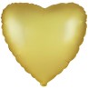 Balon foliowy złoty w kształcie serca, 18"- 46 cm /1szt