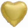 Balon foliowy złoty w kształcie serca, 18"- 46 cm /1szt