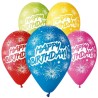 Lateksowe kolorowe Balony Premium "Happy Birthday (fajerwerki)", 12"/ 5 szt.