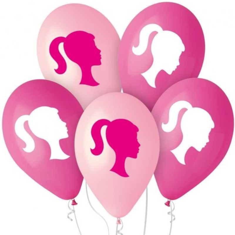 Lateksowe różowe Balony Premium My Pink World - Z Kucykiem, 12"/ 5 szt.