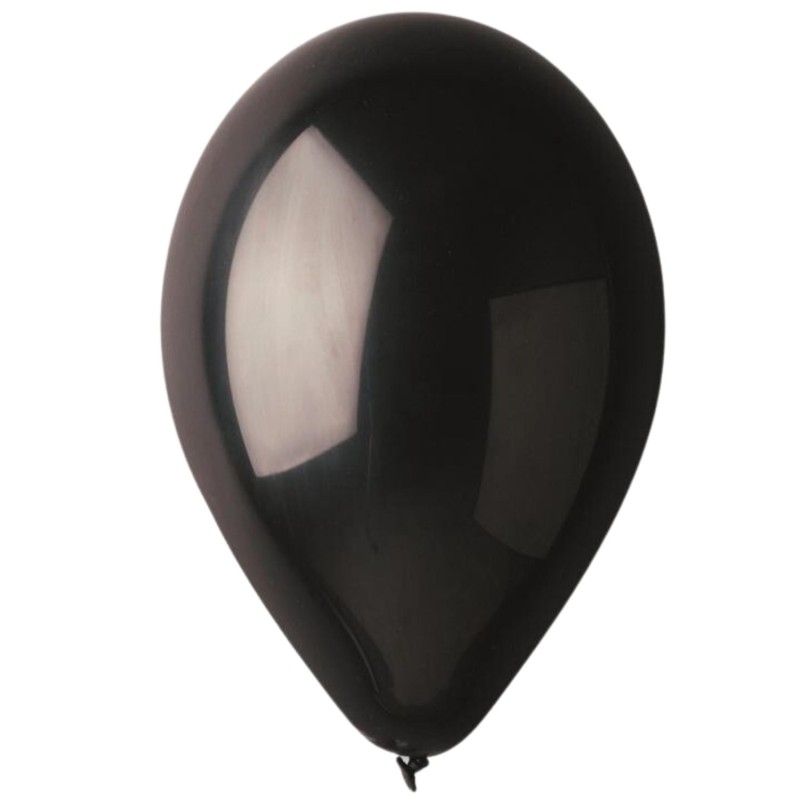Lateksowe klasyczne Balony A80 pastel 9" - czarne 14/ 100 szt.