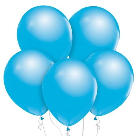 Lateksowe klasyczne Balony Beauty&Charm, metaliki jasnoniebieskie 12"/ 10 szt.