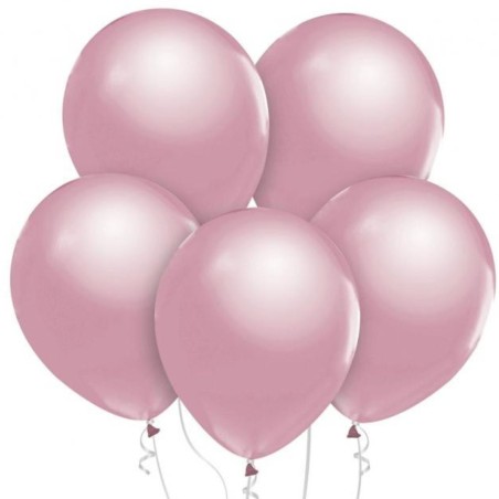Lateksowe klasyczne Balony Beauty&Charm, metaliki j. różowe 12"/ 10 szt.