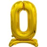 Balon foliowy złota stojąca "cyfra 0", 29"- 74 cm /1szt
