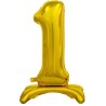 Balon foliowy złota stojąca "cyfra 1", 29"- 74 cm /1szt