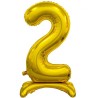 Balon foliowy złota stojąca "cyfra 2", 29"- 74 cm /1szt