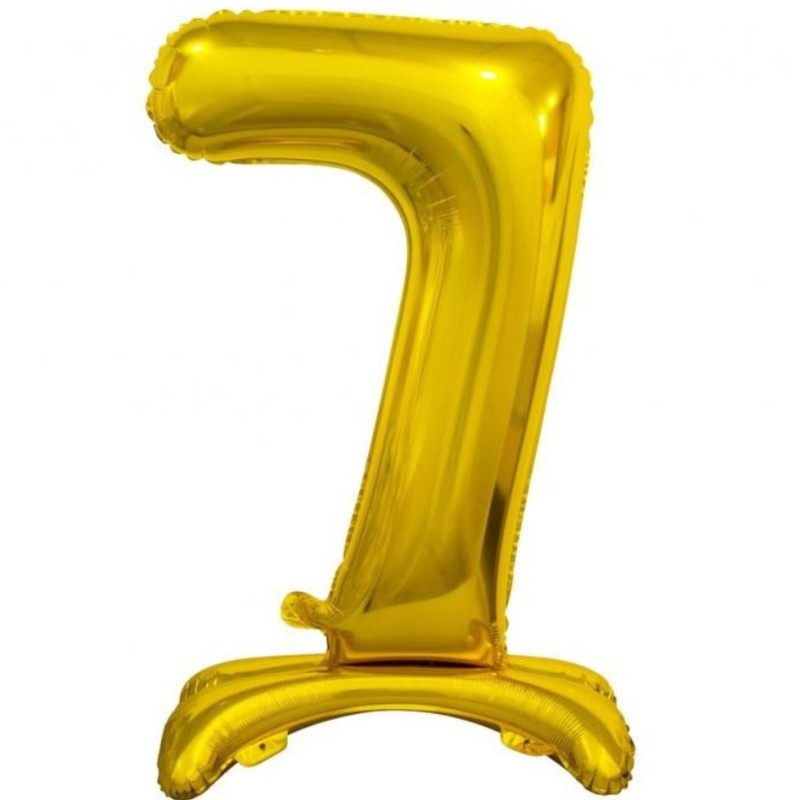 Balon foliowy złota stojąca "cyfra 7", 29"- 74 cm /1szt