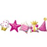 Wielokolorowe Balony foliowe QL girlanda urodzinowa 41" Birthday Garland 1 SZT.