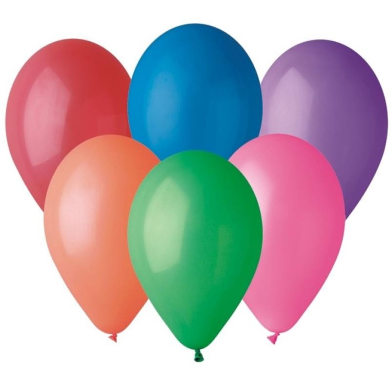 Lateksowe klasyczne Balony A60, pastel 6" - różnokolorowe/ 100 szt.