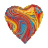 Balon foliowy kolorowy w kształcie serca, 18"- 46 cm /1szt