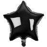 Balon foliowy czarny w kształcie gwiazdy, 19"- 48 cm /1szt