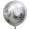 Lateksowe okrągłe Balony Beauty&Charm, platynowe srebrne 24"/ 2 szt.
