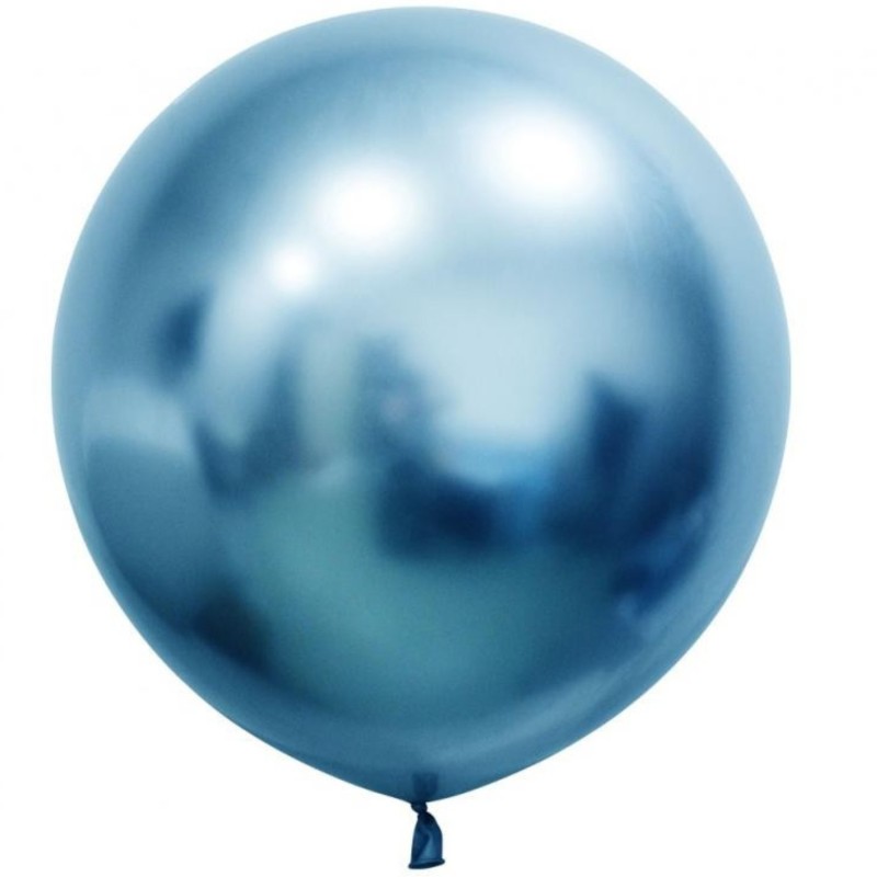 Lateksowe okrągłe Balony Beauty&Charm, platynowe j. niebieskie 24"/ 2 szt.