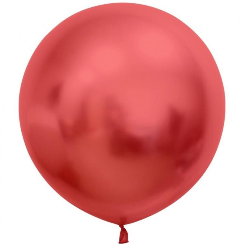 Lateksowe okrągłe Balony Beauty&Charm, platynowe j. czerwone 24"/ 2 szt.