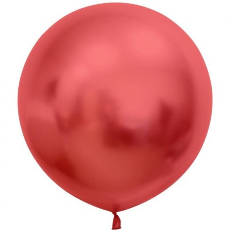 Lateksowe okrągłe Balony Beauty&Charm, platynowe j. czerwone 24"/ 2 szt.