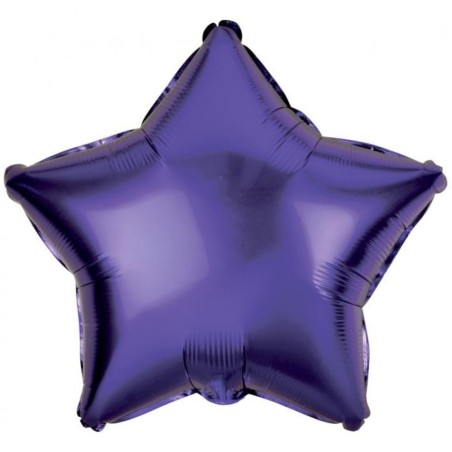 Balon foliowy fioletowy w kształcie gwiazdy, 19"- 48 cm /1szt