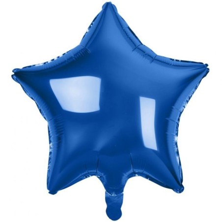 Balon foliowy granatowy w kształcie gwiazdy, 19"- 48 cm /1szt