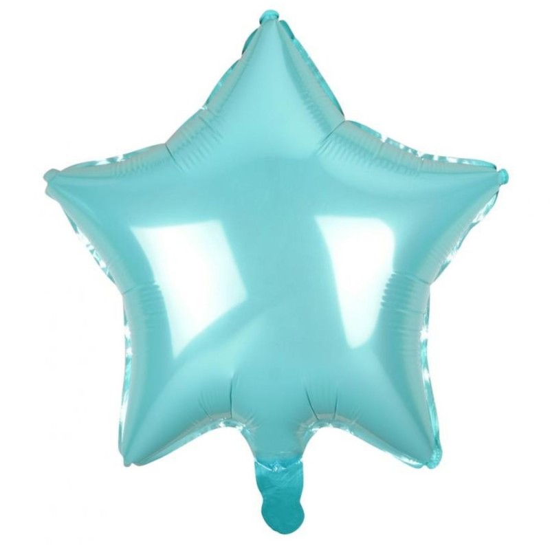 Balon foliowy niebieski w kształcie gwiazdy, 19"- 48 cm /1szt
