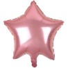 Balon foliowy różowy w kształcie gwiazdy, 19"- 48 cm /1szt