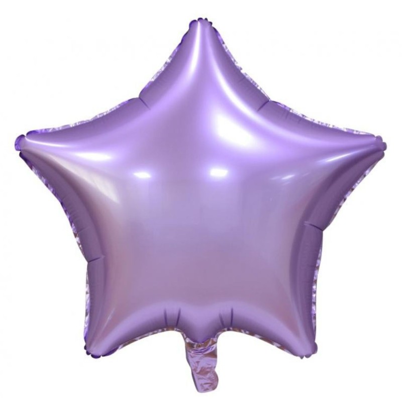 Balon foliowy fioletowy w kształcie gwiazdy, 19"- 48 cm /1szt