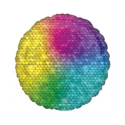 Foliowy balon kolorowy z cekinami 18" - 46 cm. 1 szt.